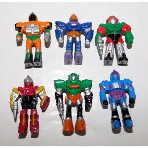 Lot 6 Vintage 90s SOMA Mini  Sonic Ranger Warriors 2" Figures